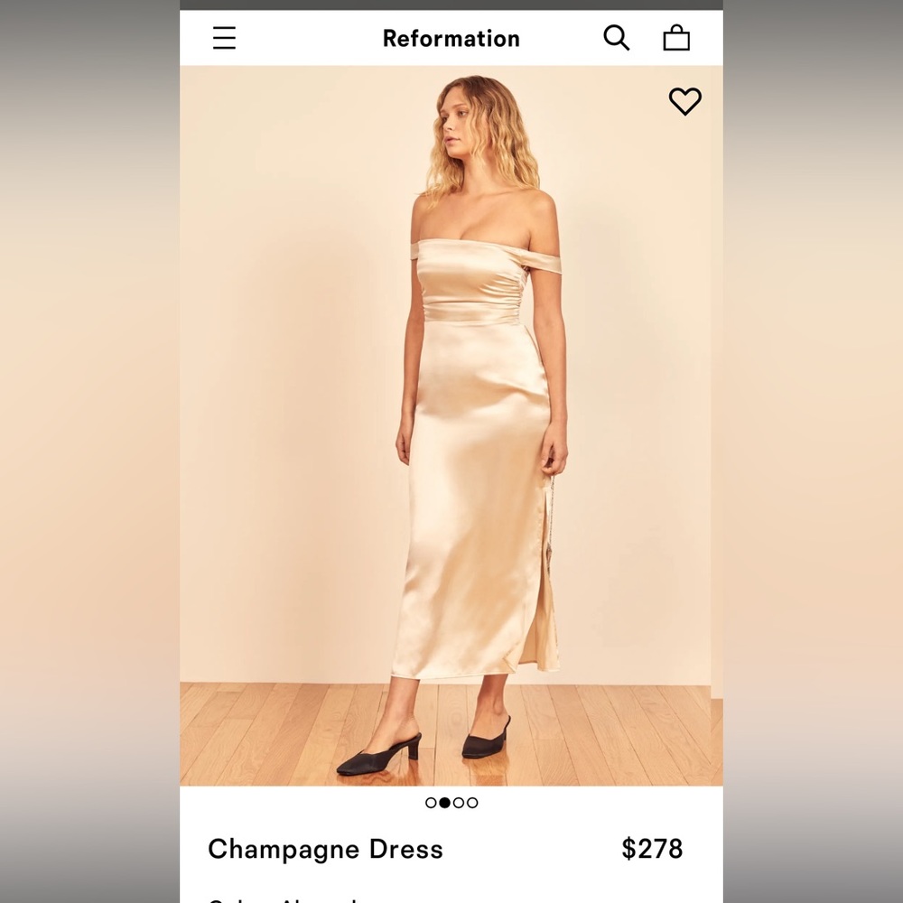 Reformation champagne dress